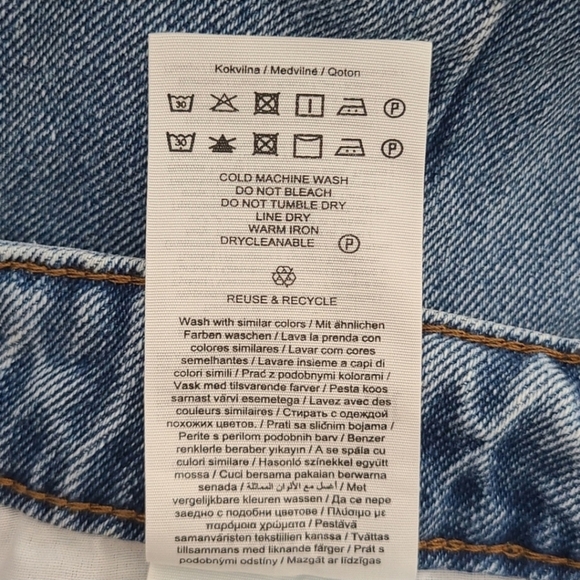 ONLY Onlverna Bomb  Balloon Baggy Jeans Light Blue Denim High Waist Size S / 32 - Picture 10 of 15